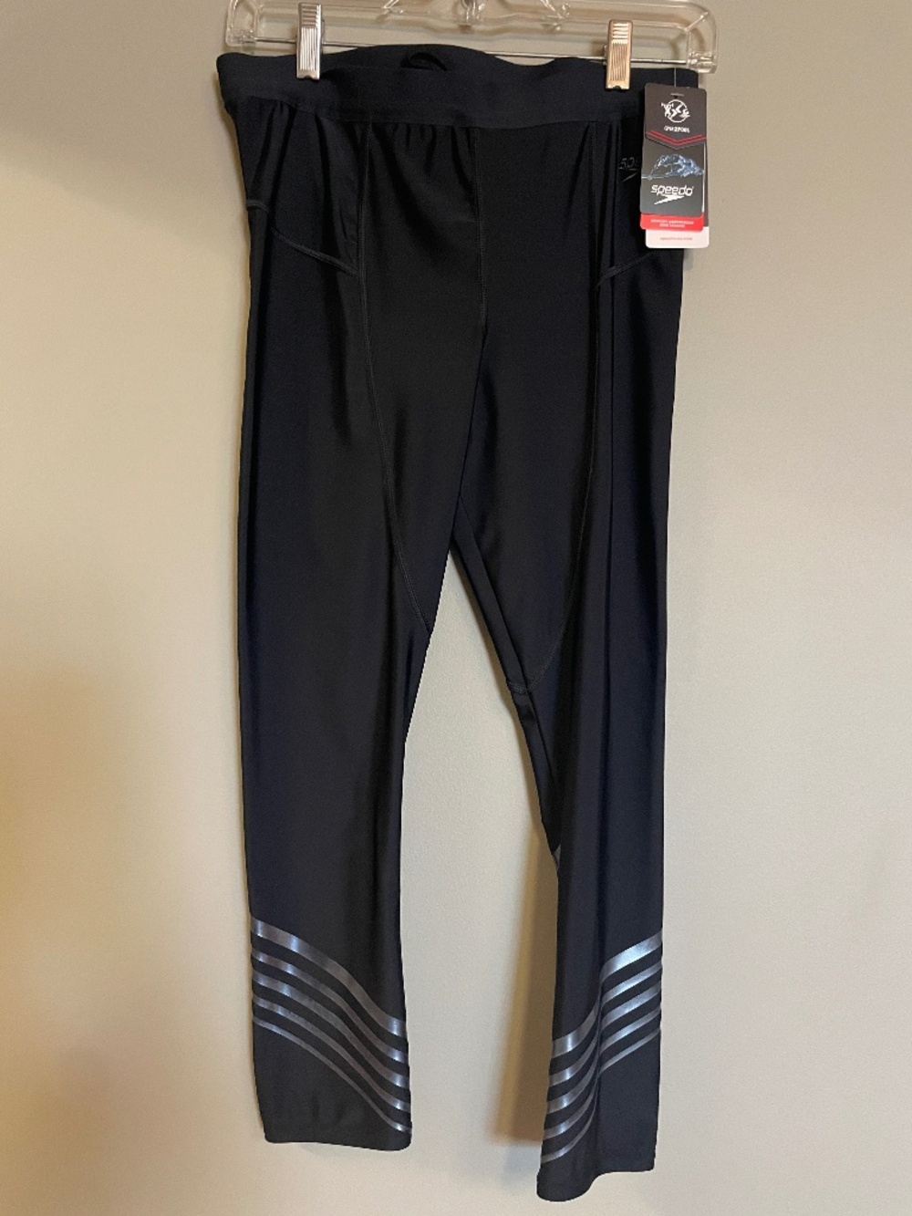 Speedo. Gym2Pool. Black with reflective stripe.